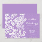 Uitnodiging Mah-jongg Game Party (Voorkant / Achterkant)