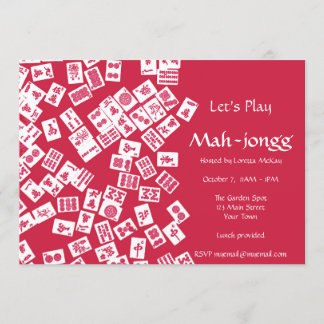 Uitnodiging Mah-Jongg Game Party
