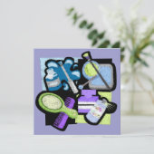 Uitnodiging makeoverpartij (Staand voorkant)