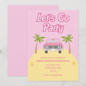 Uitnodiging Malibu Beach Feest (Voorkant / Achterkant)