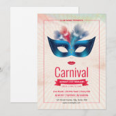 Uitnodiging Mardi Gras (Voorkant / Achterkant)