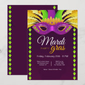 Uitnodiging Mardi Gras (Voorkant / Achterkant)