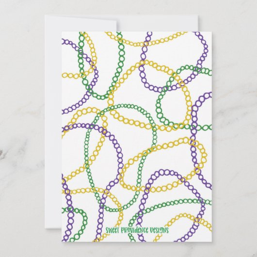 Uitnodiging Mardi Gras (Achterkant)