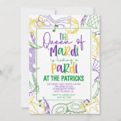 Uitnodiging Mardi Gras (Voorkant)