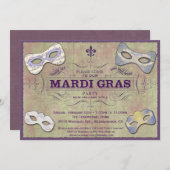 Uitnodiging Mardi Gras (Voorkant / Achterkant)