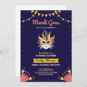 Uitnodiging Mardi Gras (Voorkant / Achterkant)