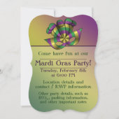 Uitnodiging Mardi Gras Mask Party (Voorkant)