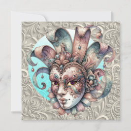 Uitnodiging Mardi Gras Masquerade Party