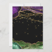 Uitnodiging Mardi Gras Masquerade Party (Achterkant)