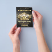 "Uitnodiging Mardi Gras Party Flyer (Hand)