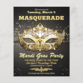 "Uitnodiging Mardi Gras Party Flyer (Voorkant)