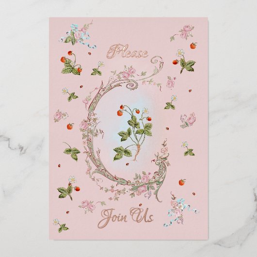 Uitnodiging Marie Antoinette Versailles Barok (Voorkant)