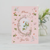 Uitnodiging Marie Antoinette Versailles Barok (Staand Voorkant)