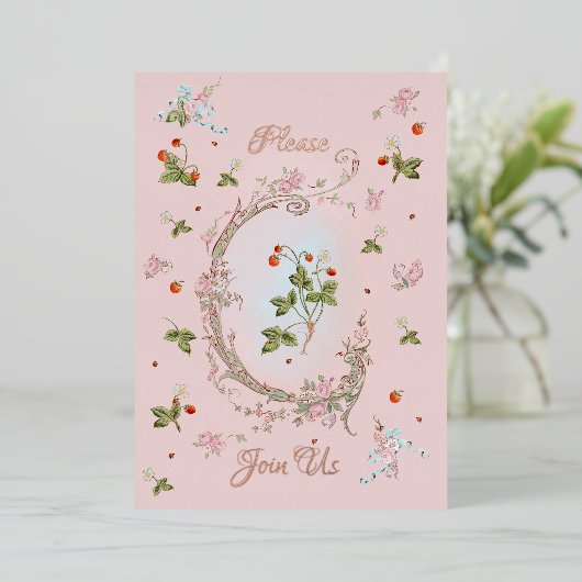 Uitnodiging Marie Antoinette Versailles Barok (Staand Voorkant)