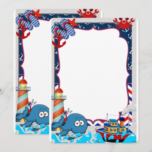 uitnodiging marinero (Voorkant / Achterkant)