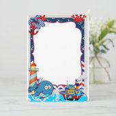 uitnodiging marinero (Staand voorkant)