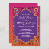 Uitnodiging Marokkaanse Arabische Bridal (Voorkant / Achterkant)