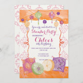 Uitnodiging Marokkaanse Slumber-partij (Voorkant / Achterkant)