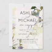 Uitnodiging Marsala Oil Typography Engagement Part (Voorkant)