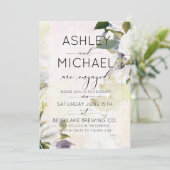 Uitnodiging Marsala Oil Typography Engagement Part (Staand voorkant)