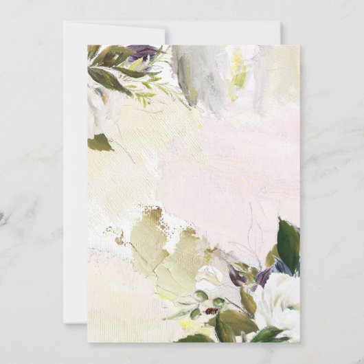 Uitnodiging Marsala Oil Typography Engagement Part (Achterkant)