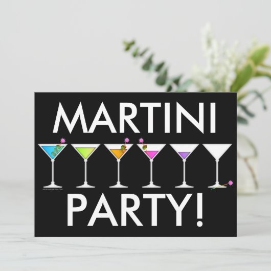 Uitnodiging - Martinis Going, Going, GONE (Staand voorkant)