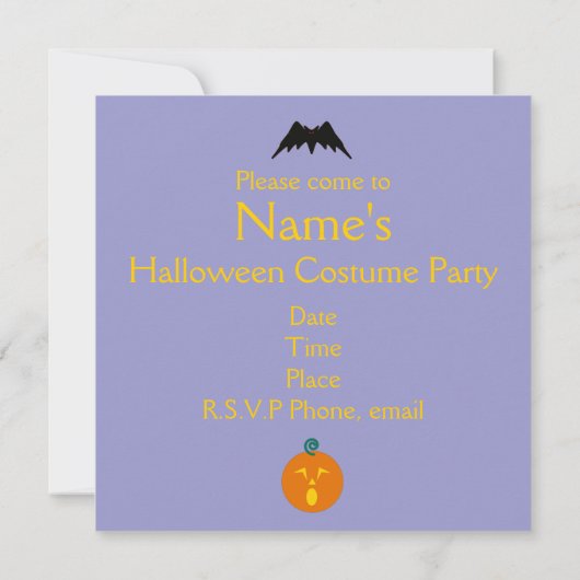 Uitnodiging Martzkin Halloween Party (Achterkant)