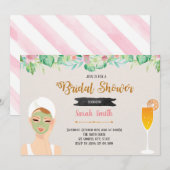 Uitnodiging masker- en mimosafeestje (Voorkant / Achterkant)