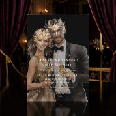 Uitnodiging Masquerade Bal 30e Verjaardag Gouden M