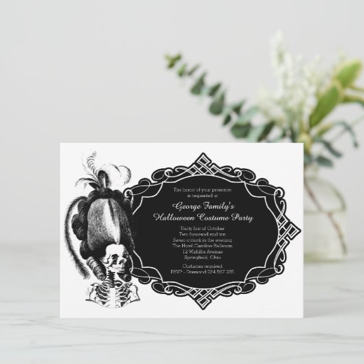 Uitnodiging Masquerade Halloween Costume Party (Staand voorkant)