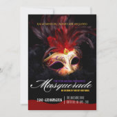 Uitnodiging Masquerade Party (Voorkant)