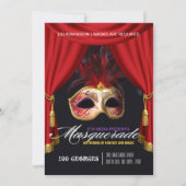 Uitnodiging Masquerade Party (Voorkant)