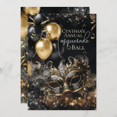 Uitnodiging Masquerade Party (Voorkant / Achterkant)