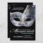 Uitnodiging Masquerade Party (Voorkant / Achterkant)