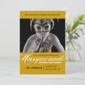 Uitnodiging Masquerade Party (Staand voorkant)
