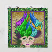 Uitnodiging Masquerade Party (Voorkant / Achterkant)