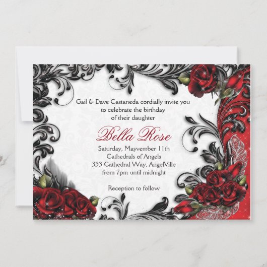 Uitnodiging Masquerade Party (Achterkant)