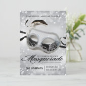 Uitnodiging Masquerade Party (Staand voorkant)