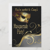 Uitnodiging Masquerade Party (Voorkant)