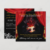 Uitnodiging Masquerade Party (Voorkant / Achterkant)