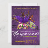Uitnodiging Masquerade Party (Voorkant)