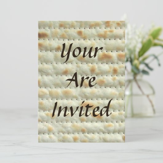 Uitnodiging Matzoh Passover Seder (Staand voorkant)