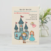 Uitnodiging Medieval Times Birthday (Staand voorkant)