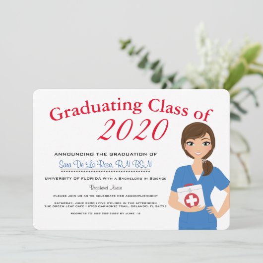 Uitnodiging medisch Afstuderen (Staand voorkant)