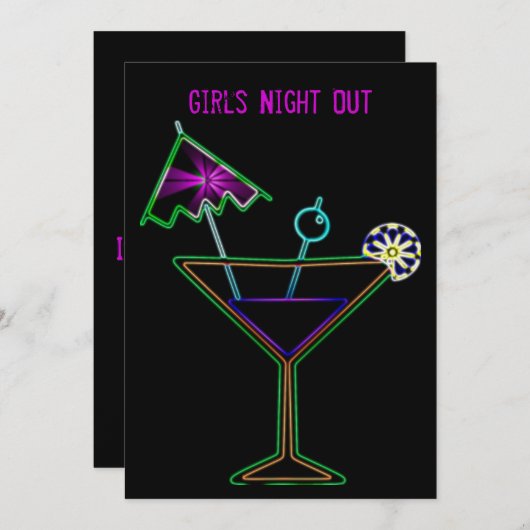 Uitnodiging Meidenavond (Voorkant / Achterkant)