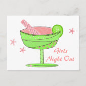 Uitnodiging Meidenavond Briefkaart (Voorkant)