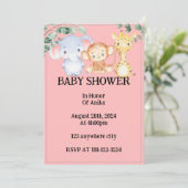 UITNODIGING MEISJE BABYSHOWER (Staand voorkant)