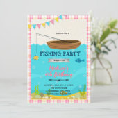 Uitnodiging meisje vissen (Staand voorkant)