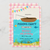 Uitnodiging meisje vissen (Voorkant / Achterkant)