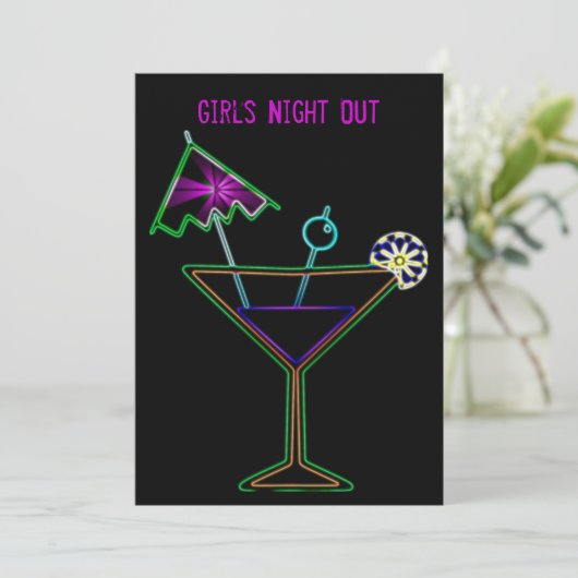 Uitnodiging Meisjes Avond (Staand voorkant)